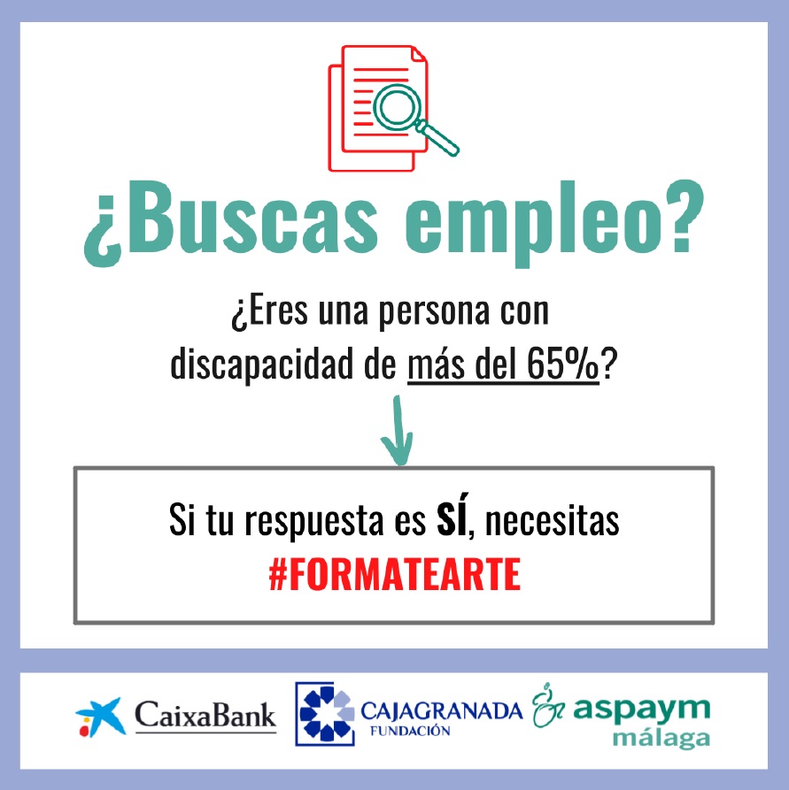 ¿Buscas empleo? ?Eres una persona de más del 65%? Si tu respuesta es SÍ, necesitas #FORMATEARTE